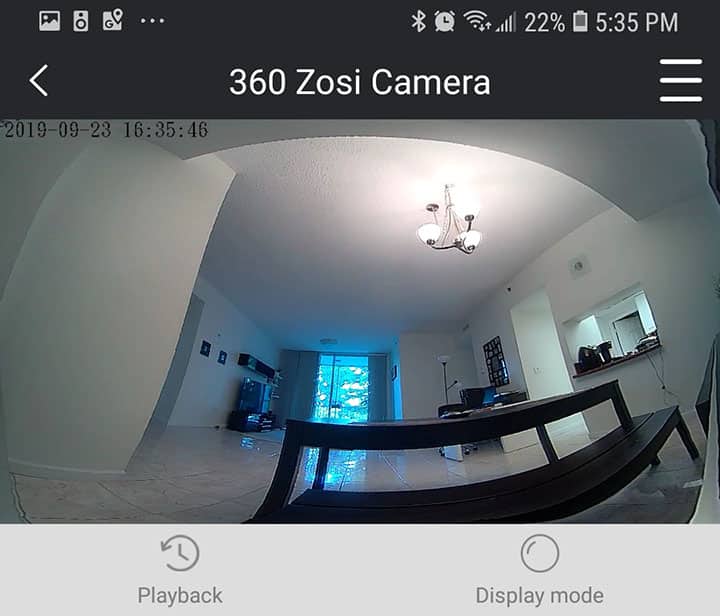 Camera adaptive viewing direction