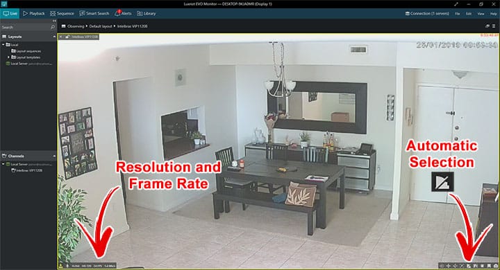 Luxriot automatic stream and quality